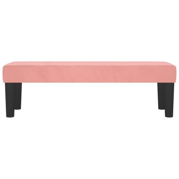 vidaXL Πάγκος Ροζ 100x30x30cm Βελούδινος 1 τεμ.