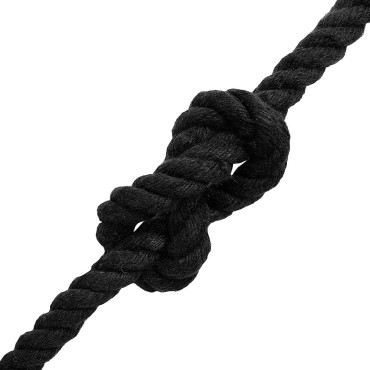 vidaXL Σχοινί Μαύρο 1,2 x 1,2 x 10000 εκ Βαμβάκι