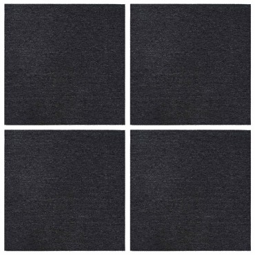 vidaXL Πλακάκι Χαλιού Σκούρο Γκρι 50 x 50 cm 4 τμχ.