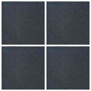 vidaXL Πλακάκι Χαλιού Μπλε Γκρι 50 x 50 cm 4 τμχ.