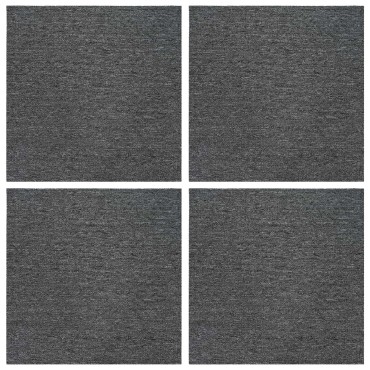 vidaXL Πλακάκι Χαλιού Μεσαίο Γκρι 50 x 50 cm 4 τμχ.