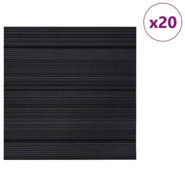 vidaXL Πλακάκι Χαλιού Ριγέ Ανοιχτό Γκρι 50 x 50 cm 20 τμχ.
