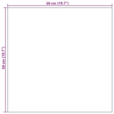 vidaXL Πλακάκι Χαλιού Ριγέ Σκούρο Καφέ 50 x 50 cm 36 τμχ.