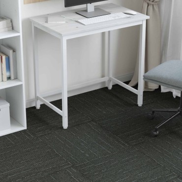 vidaXL Πλακάκι Χαλιού Ριγέ Ανοιχτό Πράσινο 50 x 50 cm 4 τμχ.