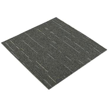 vidaXL Πλακάκι Χαλιού Ριγέ Ανοιχτό Πράσινο 50 x 50 cm 36 τμχ.