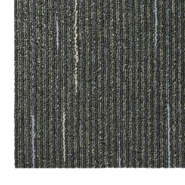 vidaXL Πλακάκι Χαλιού Ριγέ Ανοιχτό Πράσινο 50 x 50 cm 36 τμχ.