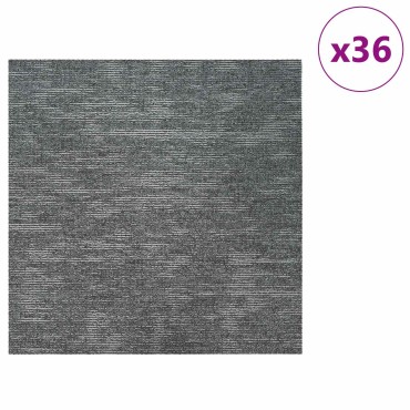 vidaXL Πλακάκι Χαλιού Γκρι Βράχος 50 x 50 cm 36 τμχ.