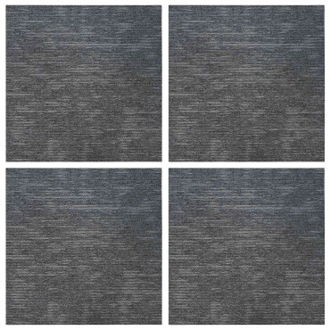 vidaXL Πλακάκι Χαλιού Γαλάζιο Γκρι 50 x 50 cm 4 τμχ.