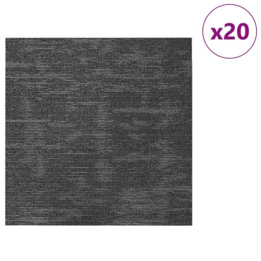 vidaXL Πλακάκι Χαλιού Γκρι Ανθρακί 50 x 50 cm 20 τμχ.