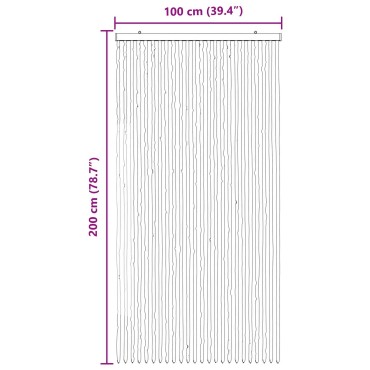 vidaXL Κουρτίνα εντόμων Chenille Γκρι και Μαύρο 100 x 200 cm 100% PP
