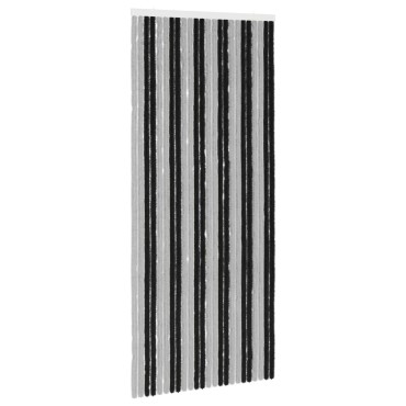 vidaXL Κουρτίνα εντόμων Chenille Γκρι και Μαύρο 100 x 230 cm 100% PP
