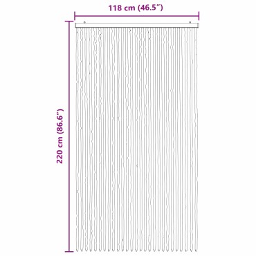 vidaXL Κουρτίνα εντόμων Chenille Σκούρο καφέ και μπεζ 118 x 220 cm