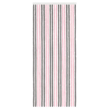 vidaXL Κουρτίνα εντόμων Chenille Ασημί Γκρι και Ροζ 90 x 220 cm