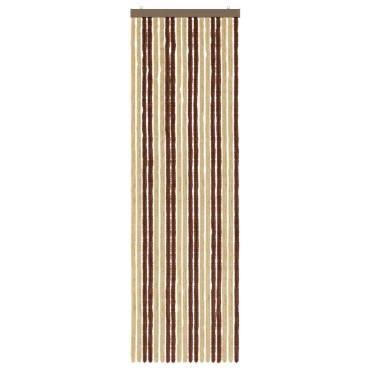 vidaXL Κουρτίνα εντόμων Chenille Καφέ και μπεζ 56 x 185 cm 100% PP