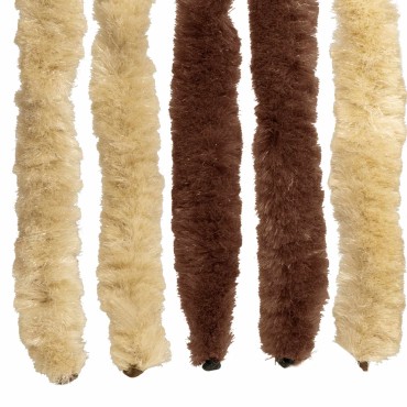 vidaXL Κουρτίνα εντόμων Chenille Καφέ και μπεζ 100 x 230 cm 100% PP