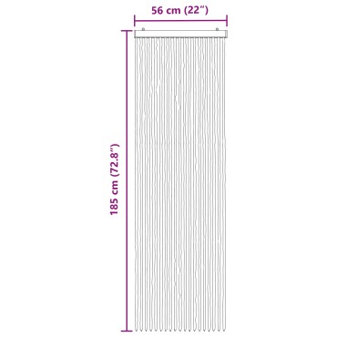 vidaXL Κουρτίνα εντόμων Chenille Γκρι και Λευκό 56 x 185 cm 100% PP