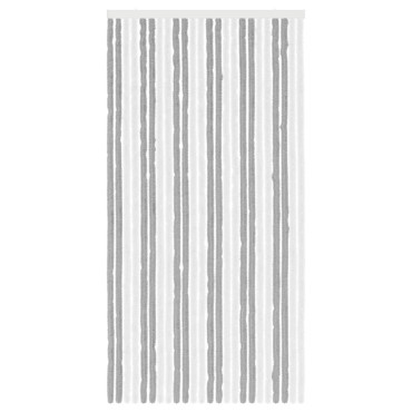 vidaXL Κουρτίνα εντόμων Chenille Γκρι και Λευκό 100 x 200 cm 100% PP