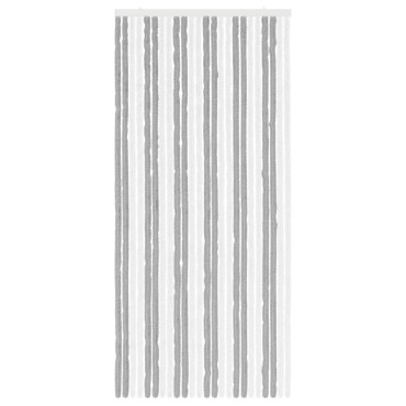 vidaXL Κουρτίνα εντόμων Chenille Γκρι και Λευκό 100 x 220 cm 100% PP