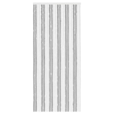 vidaXL Κουρτίνα εντόμων Chenille Γκρι και Λευκό 100 x 230 cm 100% PP