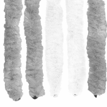 vidaXL Κουρτίνα εντόμων Chenille Γκρι και Λευκό 100 x 230 cm 100% PP