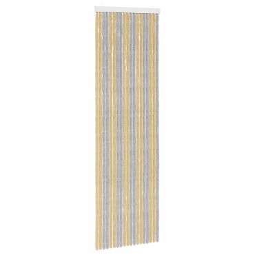 vidaXL Κουρτίνα εντόμων Chenille Γκρι και Μπεζ 56 x 185 cm 100% PP