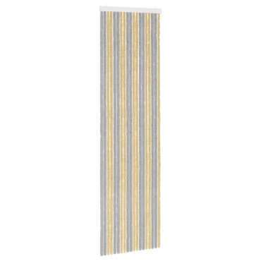 vidaXL Κουρτίνα εντόμων Chenille Γκρι και Μπεζ 56 x 200 cm 100% PP