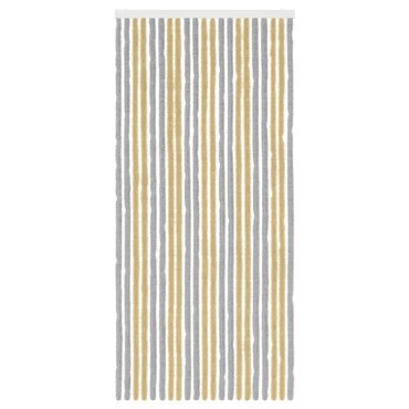 vidaXL Κουρτίνα εντόμων Chenille Γκρι και Μπεζ 90 x 200 cm 100% PP