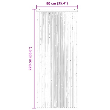 vidaXL Κουρτίνα εντόμων Chenille Γκρι και Μπεζ 90 x 220 cm 100% PP