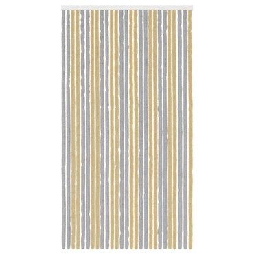 vidaXL Κουρτίνα εντόμων Chenille Γκρι και Μπεζ 118 x 220 cm 100% PP