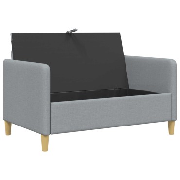 vidaXL Καναπές με Αποθήκευση Ανοιχτό γκρι 122x78x87cm Πολυεστέρας