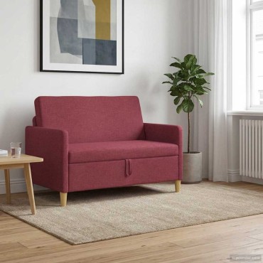 vidaXL Καναπές με Αποθήκευση Κόκκινο 122x78x87cm Πολυεστέρας