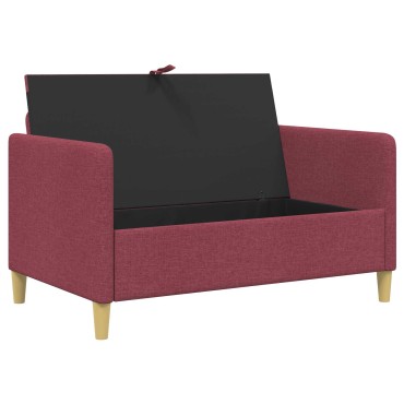 vidaXL Καναπές με Αποθήκευση Κόκκινο 122x78x87cm Πολυεστέρας