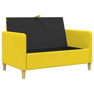 vidaXL Καναπές με Αποθήκευση Απαλό Κίτρινο 122x78x87 εκ