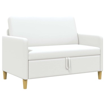 vidaXL Καναπές με Αποθήκευση Λευκό 122x78x87cm Πολυεστέρας