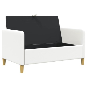 vidaXL Καναπές με Αποθήκευση Λευκό 122x78x87cm Πολυεστέρας