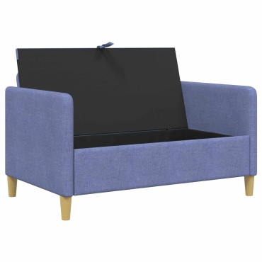 vidaXL Καναπές με Αποθήκευση Μπλε τζην 122x78x87cm Πολυεστέρας