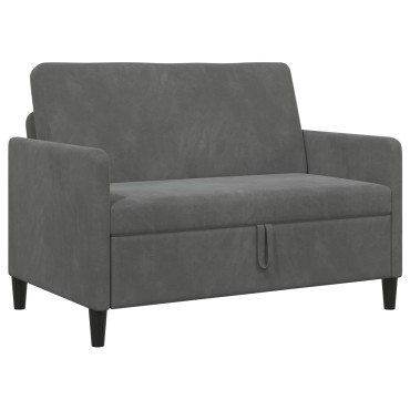 vidaXL Καναπές με Αποθήκευση Σκούρο Γκρι 122x78x87cm Πολυεστέρας