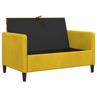 vidaXL Καναπές με Αποθήκευση Κίτρινο 122x78x87cm Πολυεστέρας