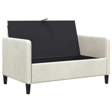 vidaXL Καναπές με Αποθήκευση Κρεμ 122x78x87cm Πολυεστέρας