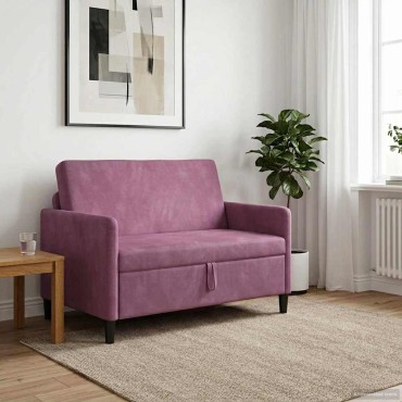 vidaXL Καναπές με Αποθήκευση Μοβ 122x78x87cm Πολυεστέρας