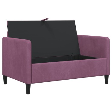 vidaXL Καναπές με Αποθήκευση Μοβ 122x78x87cm Πολυεστέρας
