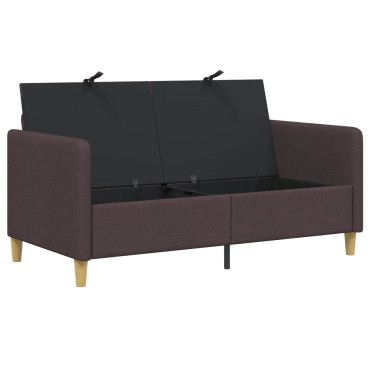 vidaXL Καναπές με Αποθήκευση Σκούρο Καφέ 152x78x87cm Πολυεστέρας