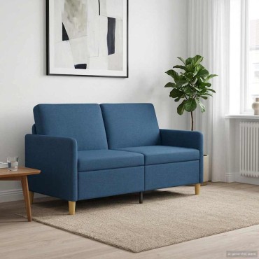 vidaXL Καναπές με Αποθήκευση Μπλε 152x78x87cm Πολυεστέρας