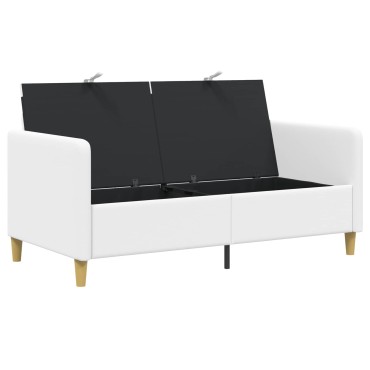 vidaXL Καναπές με Αποθήκευση Λευκό 152x78x87cm Πολυεστέρας