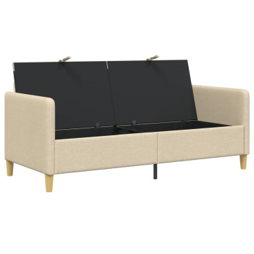 vidaXL Καναπές με Αποθήκευση Κρεμ 172x78x87cm Πολυεστέρας