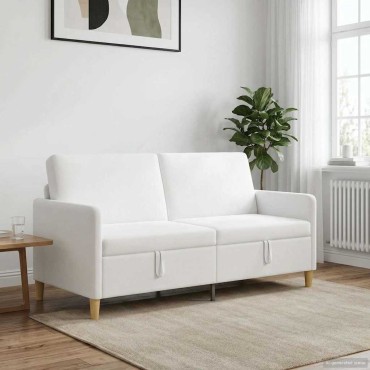vidaXL Καναπές με Αποθήκευση Λευκό 172x78x87cm Πολυεστέρας