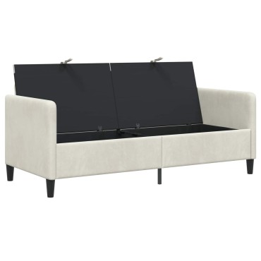 vidaXL Καναπές με Αποθήκευση Κρεμ 172x78x87cm Πολυεστέρας