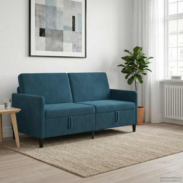 vidaXL Καναπές με Αποθήκευση Μπλε 172x78x87cm Πολυεστέρας