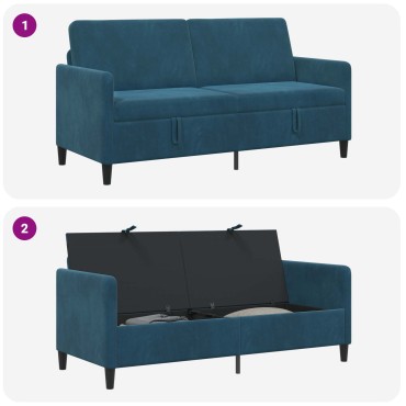 vidaXL Καναπές με Αποθήκευση Μπλε 172x78x87cm Πολυεστέρας