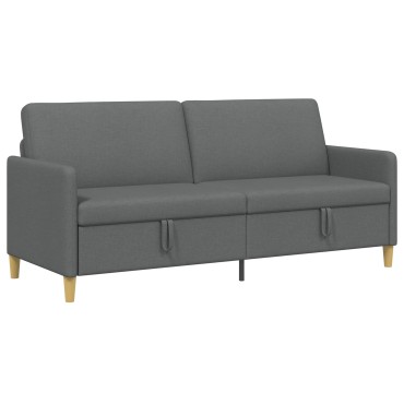 vidaXL Καναπές με Αποθήκευση Σκούρο Γκρι 192x78x87cm Πολυεστέρας